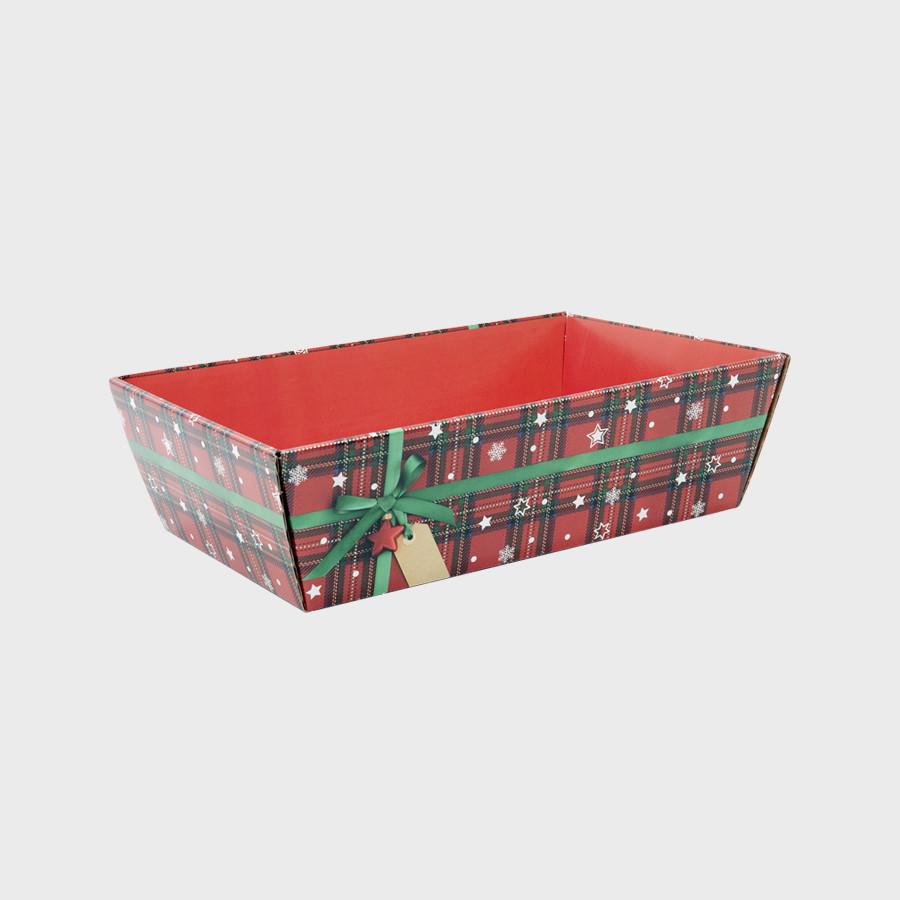 Medium Christmas Tartan Card Tray (pk 25)  TRMXT-L