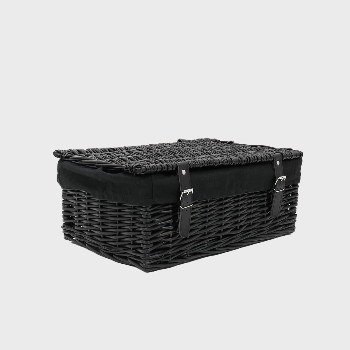 18inch Black Wicker Hampers with Black Liners (pk 1)  WBK18BL