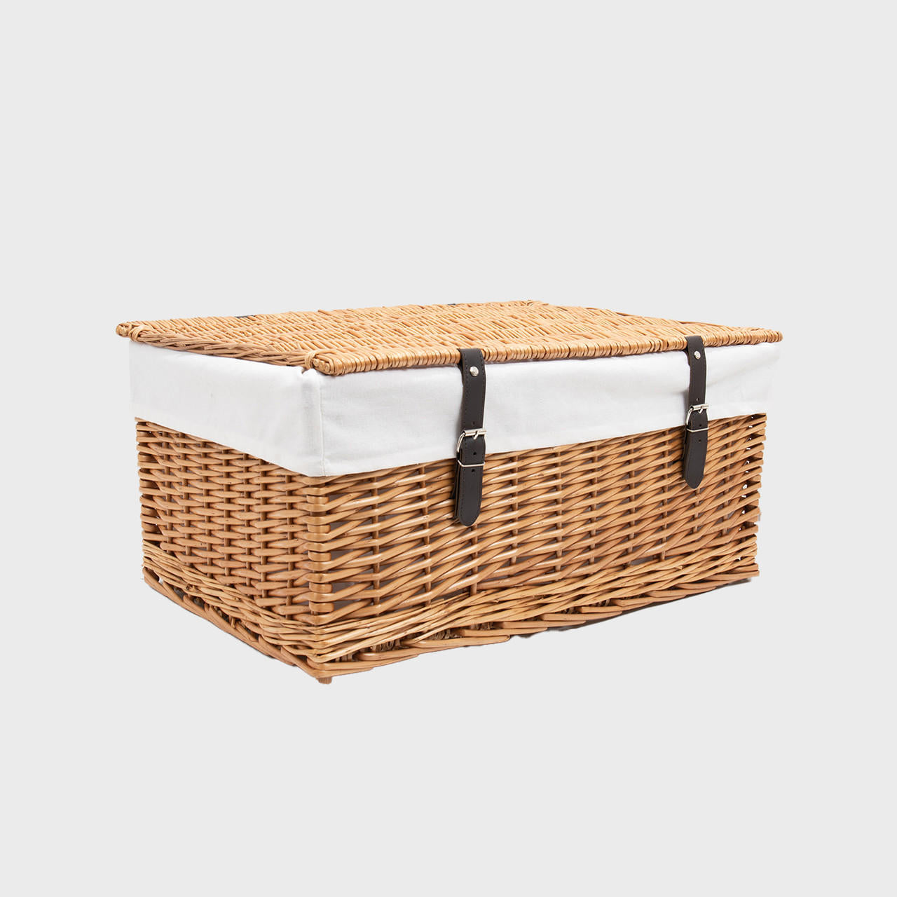 24 Inch Wicker Hamper with White Cotton Liner (pk 1)  WK24WL